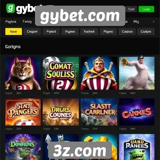 Comparação entre jogos disponíveis no gybet.com