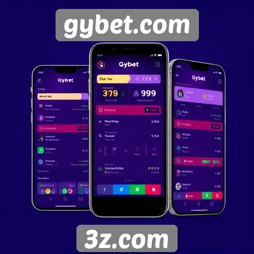 Interface do gybet.com é otimizada para dispositivos móveis